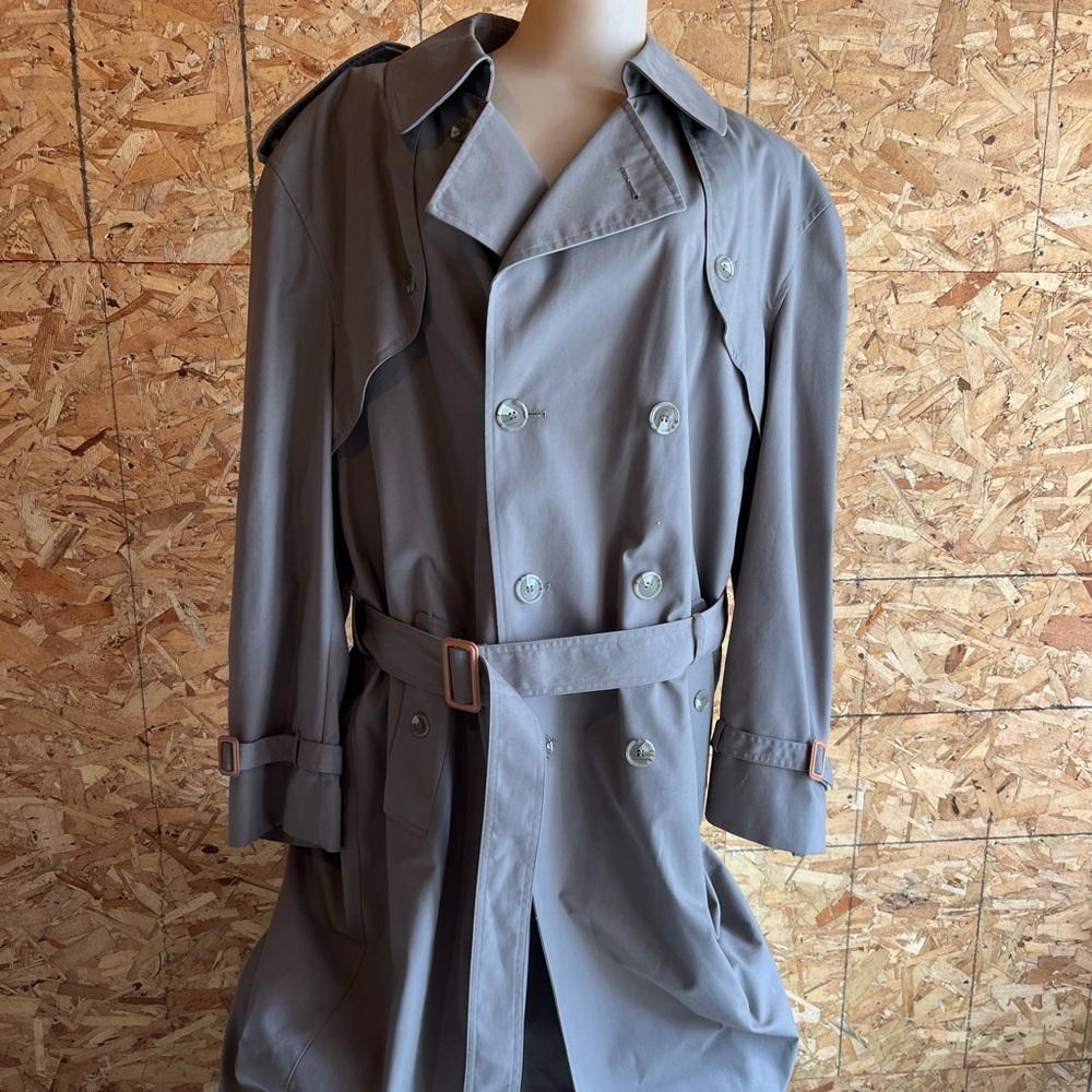 New Tan Trench Coat .  Worn once. 46 regular with zip in liner.